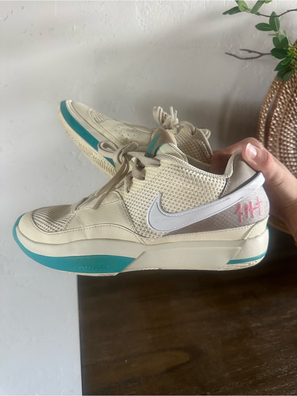 Nike Ja Morant 1 Basketball Shoes Coconut Milk Khaki